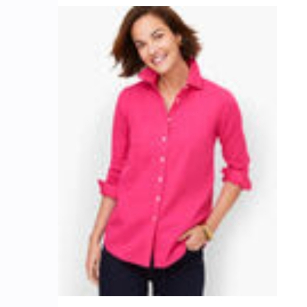 Talbots Perfect Non-Iron Shirt - Bright Pink